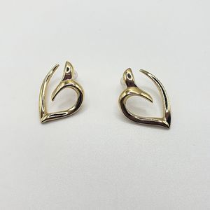 Monet Gold Heart Earrings
